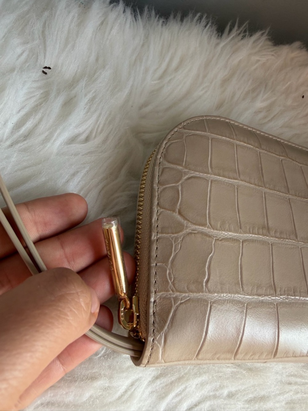 cuyana duo zip wallet croco - Picture 3 of 9